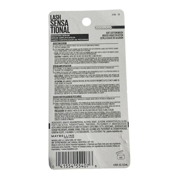 NEW Maybelline Lash Sensational Boosting EYELASH SERUM 0.18 fl oz Clear #250 NIP - Picture 3 of 6